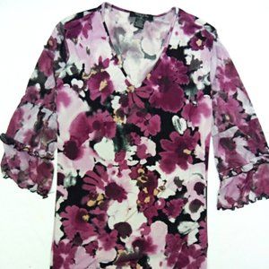 Adele & May Purple Floral Blouse 3X